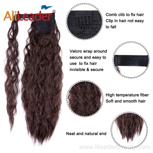 22 inch Syntheitc Warp Around Clip In Hairpiece